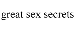 GREAT SEX SECRETS trademark