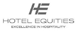 HE HOTEL EQUITIES EXCELLENCE IN HOSPITALITY trademark
