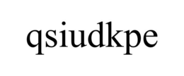 QSIUDKPE trademark