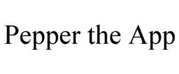 PEPPER THE APP trademark
