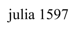 JULIA 1597 trademark