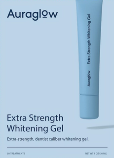 AURAGLOW EXTRA STRENGTH WHITENING GEL EXTRA-STRENGTH, DENTIST CALIBER WHITENING GEL. 30 TREATMENTS NET WT 1 OZ (30 ML) trademark