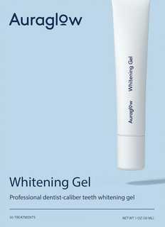 AURAGLOW WHITENING GEL PROFESSIONAL DENTIST-CALIBER TEETH WHITENING GEL 30 TREATMENTS NET WT 1 OZ (30 ML) trademark