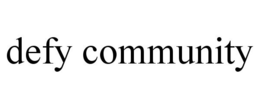 DEFY COMMUNITY trademark