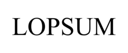 LOPSUM trademark