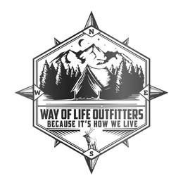 WAY OF LIFE OUTFITTERS BECAUSE IT'S HOW WE LIVE N S E W trademark