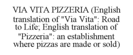 VIA VITA PIZZA trademark
