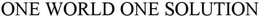 ONE WORLD ONE SOLUTION trademark