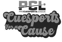PCL PROCUESPORTSLEAGUE CUE SPORTS FOR A CAUSE trademark