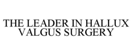 THE LEADER IN HALLUX VALGUS SURGERY trademark