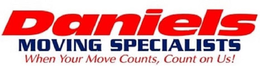 DANIELS MOVING SPECIALISTS WHEN YOUR MOVE COUNTS, COUNT ON US! trademark