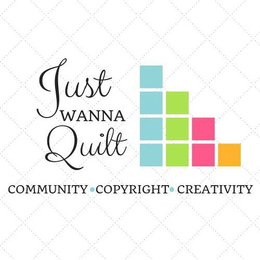 JUST WANNA QUILT COMMUNITY COPYRIGHT CREATIVITY trademark
