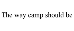 THE WAY CAMP SHOULD BE trademark