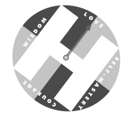 H WISDOM LOVE SELF-MASTERY COURAGE trademark