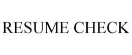 RESUME CHECK trademark