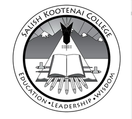 SALISH KOOTENAI COLLEGE EDUCATION · LEADERSHIP · WISDOM trademark