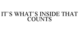 IT'S WHAT'S INSIDE THAT COUNTS trademark
