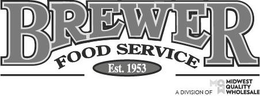 BREWER FOOD SERVICE EST. 1953 A DIVISION OF MQW MIDWEST QUALITY WHOLESALE trademark