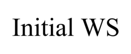 INITIAL WS trademark