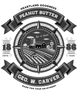 HEARTLAND GOODNESS PEANUT BUTTER GEO. W. CARVER 18 86 ESTD. YEAR GEO. W. CARVER MADE FOR YOUR ENJOYMENT trademark