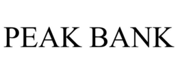 PEAK BANK trademark