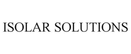 ISOLAR SOLUTIONS trademark