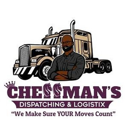 CHE MAN'S DISPATCHING & LOGISTIX "WE MAKE SURE YOUR MOVES COUNT" trademark