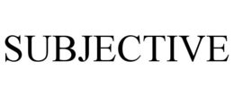 SUBJECTIVE trademark