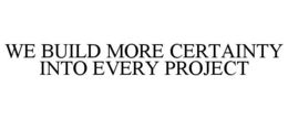 WE BUILD MORE CERTAINTY INTO EVERY PROJECT trademark