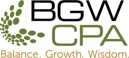 BGW CPA BALANCE. GROWTH. WISDOM. trademark