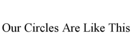 OUR CIRCLES ARE LIKE THIS trademark