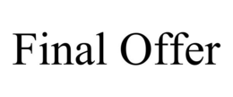 FINAL OFFER trademark