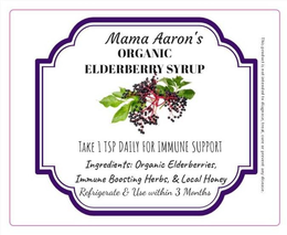 MAMA AARON'S ORGANIC ELDERBERRY SYRUP trademark