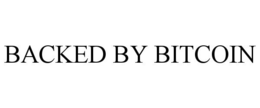 BACKED BY BITCOIN trademark