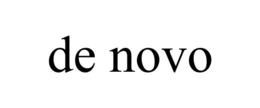 DE NOVO trademark