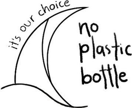 IT'S OUR CHOICE NO PLASTIC BOTTLE trademark