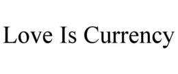 LOVE IS CURRENCY trademark
