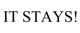 IT STAYS! trademark