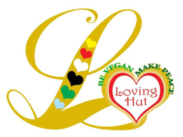 L LOVING HUT BE VEGAN MAKE PEACE trademark