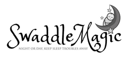 SWADDLE MAGIC NIGHT OR DAY, KEEP SLEEP TROUBLES AWAY trademark