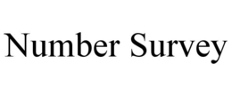 NUMBER SURVEY trademark