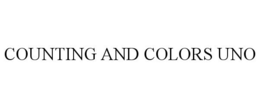 COUNTING AND COLORS UNO trademark