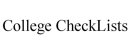 COLLEGE CHECKLISTS trademark