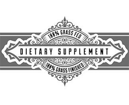 DIETARY SUPPLEMENT 100% GRASS FED 100% GRASS FINISHED trademark