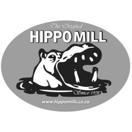 THE ORIGINAL HIPPO MILL SINCE 1928 WWW.HIPPOMILLS.CO.ZA trademark