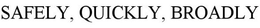SAFELY, QUICKLY, BROADLY trademark
