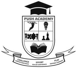 PUSH ACADEMY CHALLENGE CREATES RESILIENCE EFFORT BUILDS CONFIDENCE PLAY INSPIRES LEARNING trademark