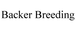 BACKER BREEDING trademark