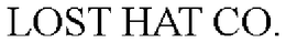 LOST HAT CO. trademark