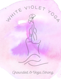WHITE VIOLET YOGA GROUNDED & YOGA STRONG trademark